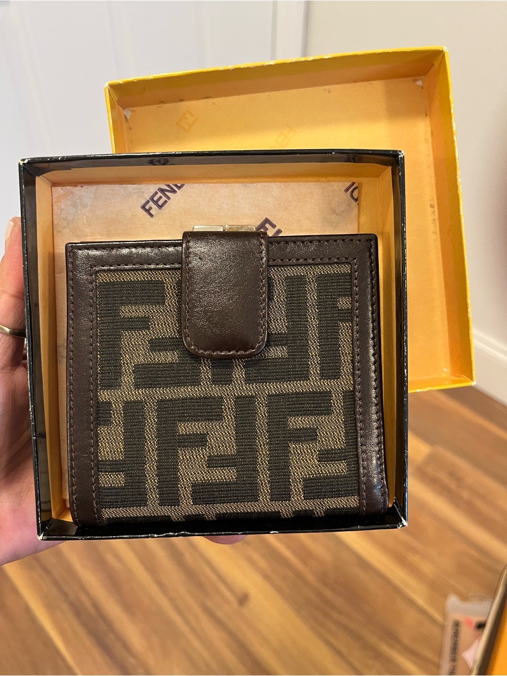 Fendi Brown Monogram Bifold Wallet with